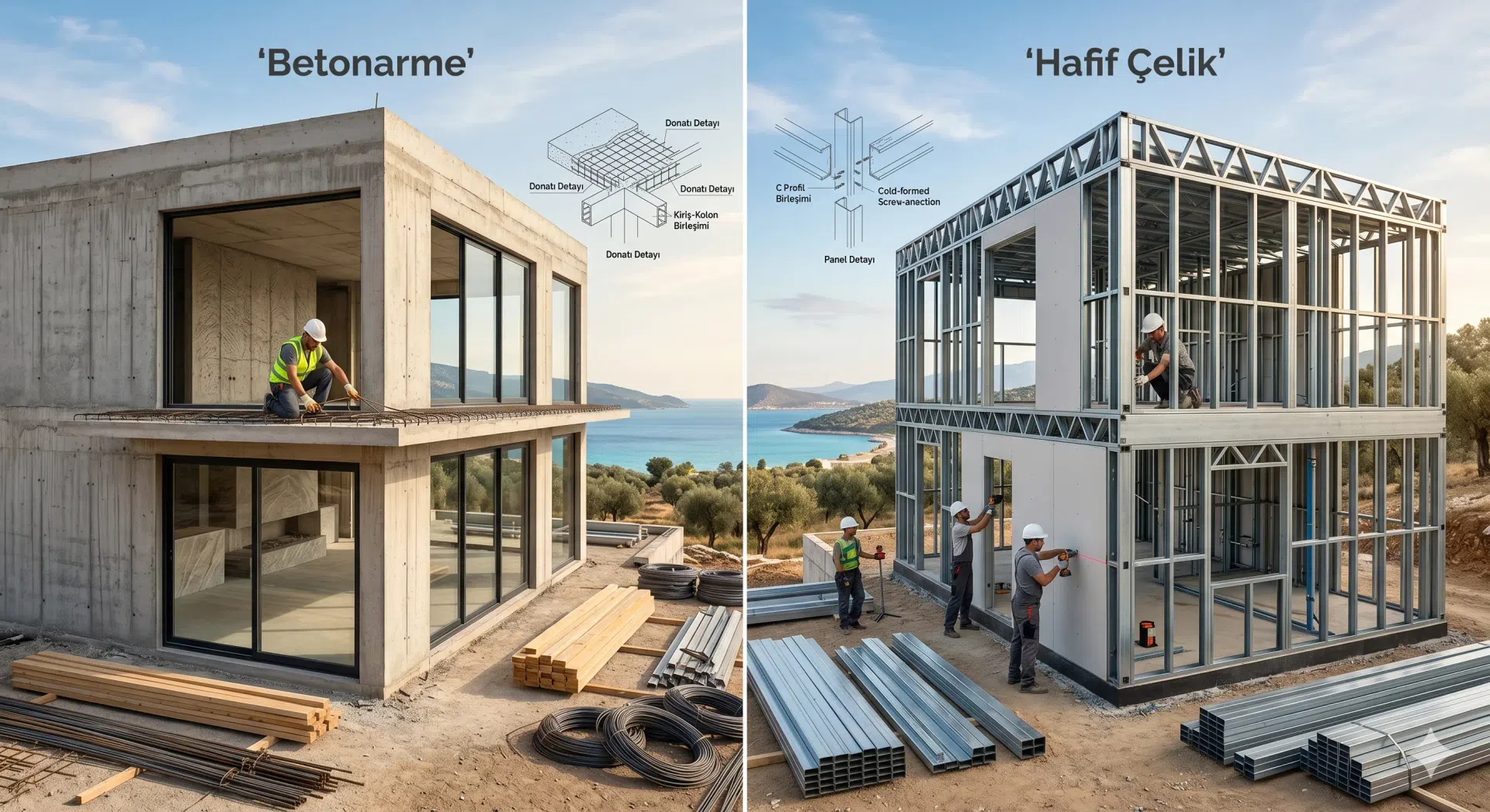LÃ¼ks MÃ¼stakil Ev YapÄ±mÄ± FiyatlarÄ± Betonarme mi Hafif Ãelik mi.webp